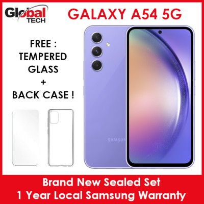 三星Galaxy A54 5G 128GB或256GB/1年本地三星保修（免费：钢化玻璃+后盖）